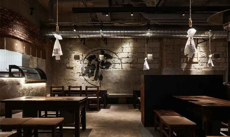 破麻肥蛤海鮮燒烤店室內(nèi)設(shè)計風(fēng)格