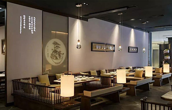 徽派餐廳設計效果圖，徽派餐廳的設計構(gòu)思說明