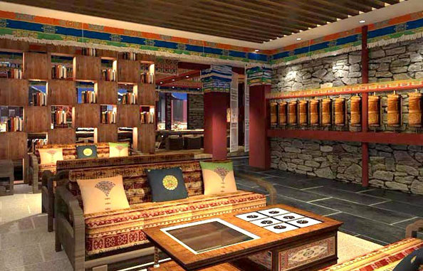 藏式餐廳設計元素，藏式風格餐廳裝修圖片