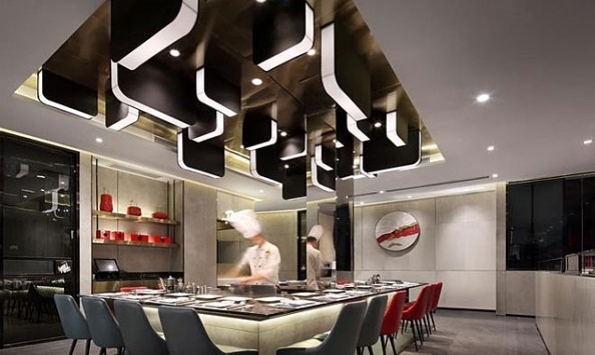 鐵板燒餐廳設(shè)計(jì)，簡單卻令人向往
