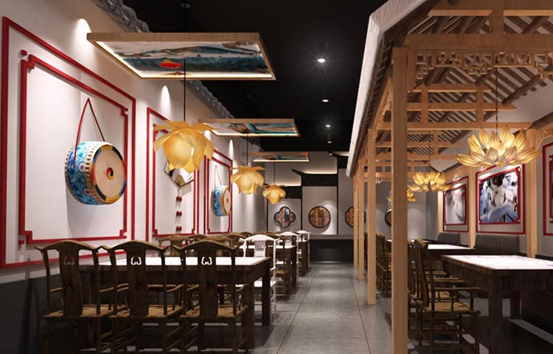 北京筋筋春餅特色燒烤店空間設計-3