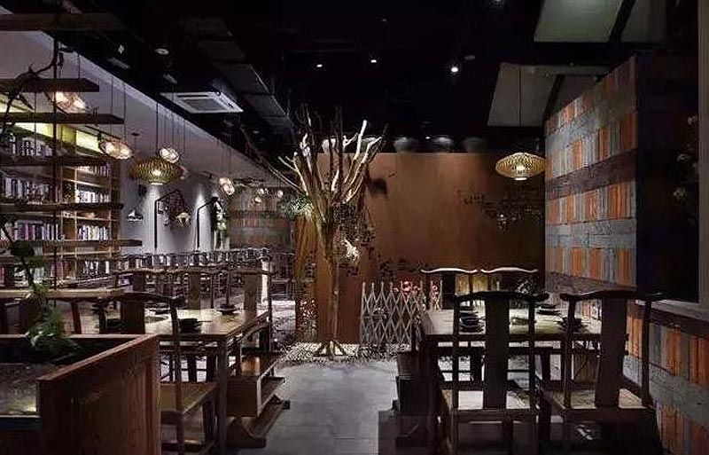 黑馬火鍋店裝修復(fù)古設(shè)計(jì)